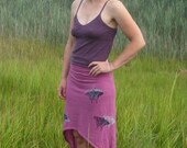 fluttering Butterfly Skirt, Asymmetrical Skirt, Spring Fashion, Easter, S,M,L