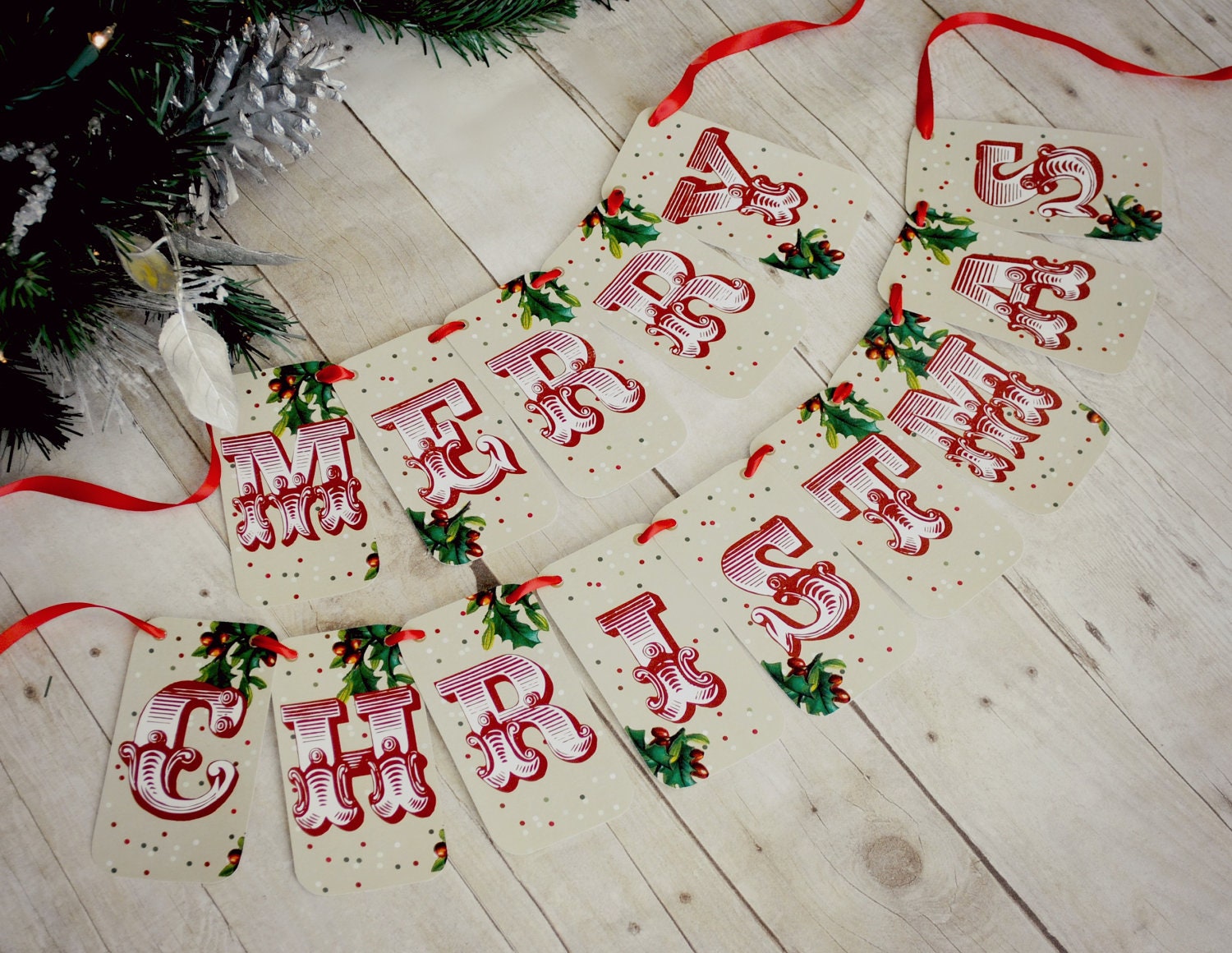 Merry Christmas Banner garland Il_570xn