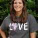 LOVE Africa T-shirt: Medium Plum