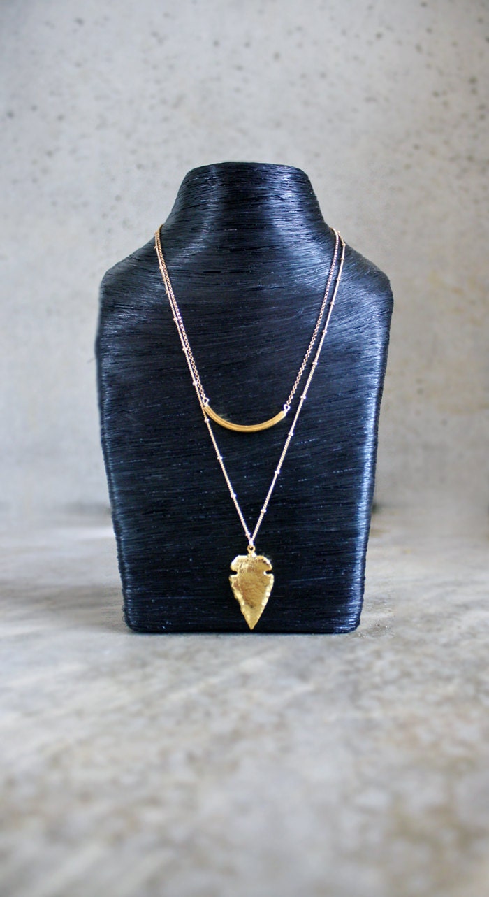 gold ARROWHEAD necklace - small version