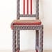 Grey Brown Accent Chair, Home Office Chair, Upcycled Furniture, Crochet Home Decor, Eco-Friendly Fiber Art by Knits for Life