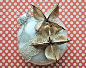 Cotton Boll Ornament - Christmas Ornament - Wedding Decoration - Wedding Favor - 2nd Anniversary Gift - Christmas Gift - Home Decor
