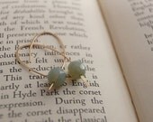 Gold Earrings - Gold Arc Earrings Sage Green