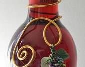 Grape Wine Bottle Decoration or Hostess Gift