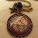 Vintage Mermaid and Seahorse Image Pendant Necklace