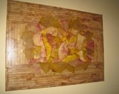 SALE - Coffee Filter Art - Wall Art Wall Hanging Canvas Ecofriendly Home Decor Wall Decor