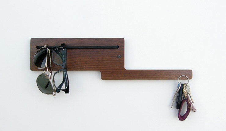 The Elephant in Walnut, with natural edge and colored.        A brilliant, all in one organizer.  An Elephant never forgets.