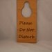 Do Not Disturb Door Hanger Sign with Free Shipping and Custom Font