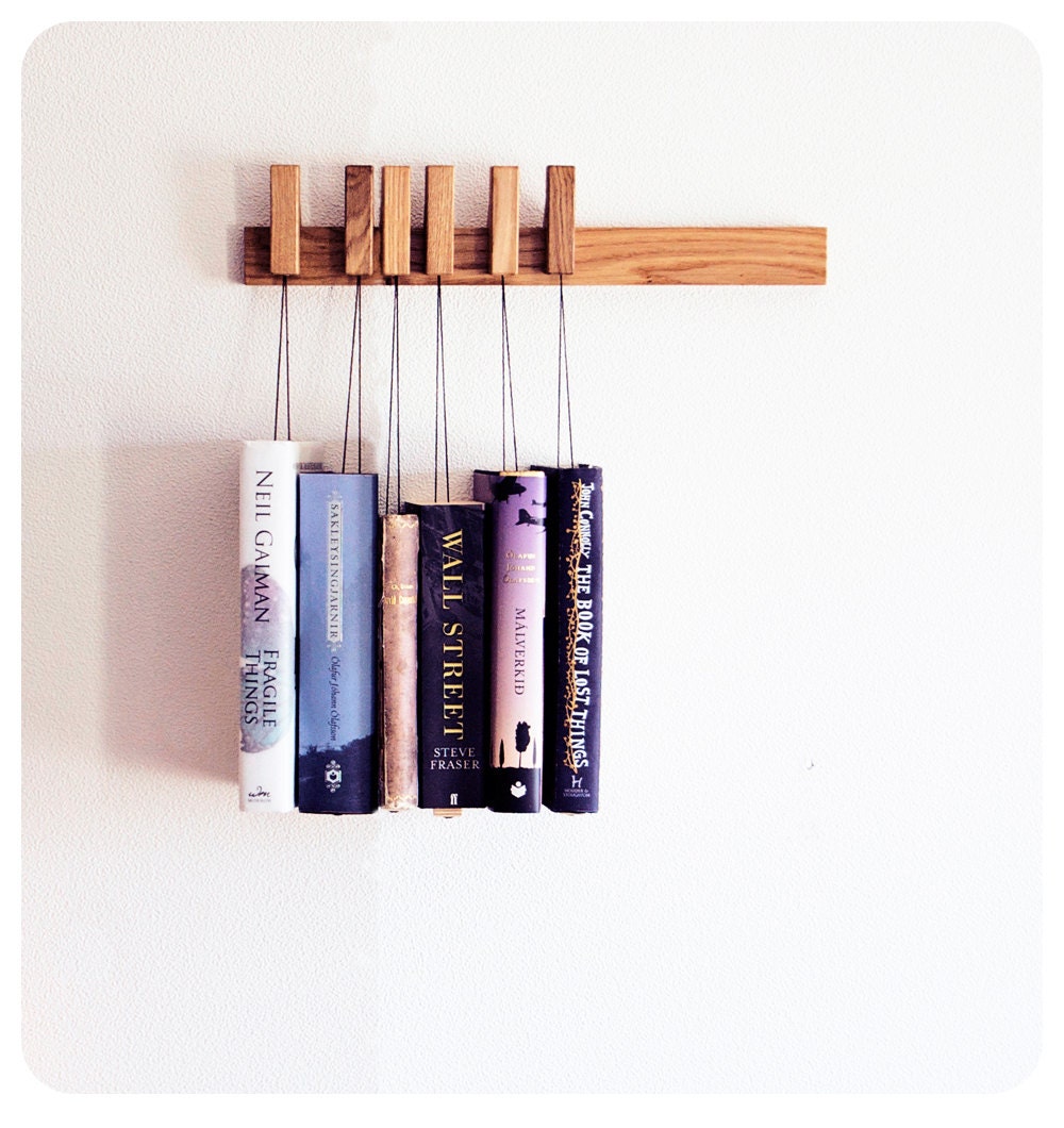 MINI Custom made wooden book rack / bookshelf.