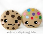 Kawaii  cookie plush toy cushion cute chocolate chip cookie m&m cookie cartoon face cute pillow felt