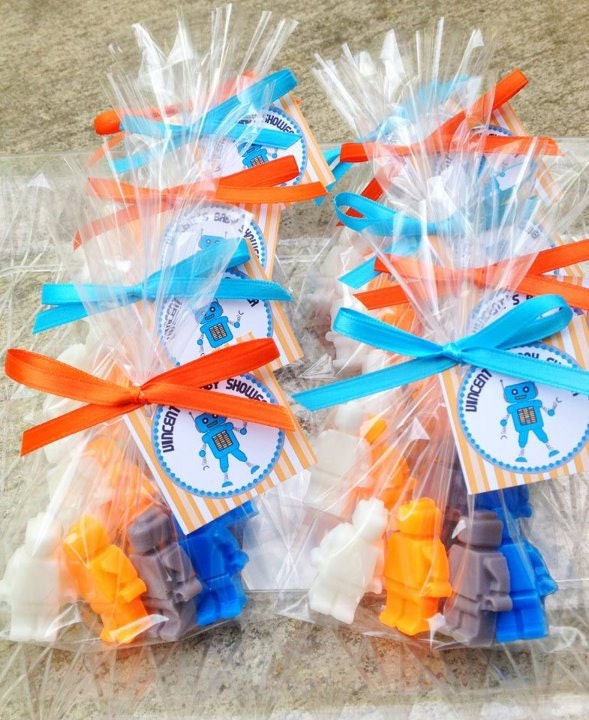 ROBOT SOAP FAVORS (10 Favors) - Robot Birthday Favor, Robot Baby Shower Favor, Robot Soap, Lego Inspired Il_170x135