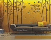 Tree wall decal nursery decal children wall sticker baby decal bedroom - Birds in the Forest