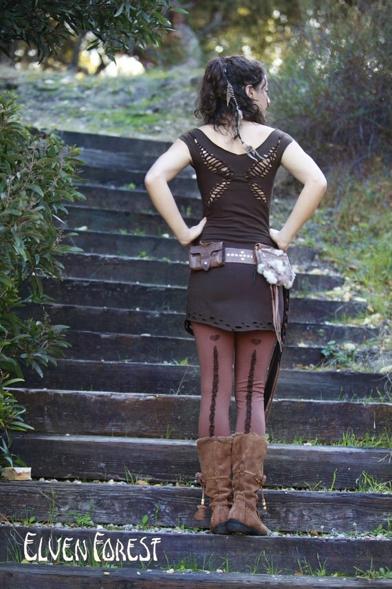 Weave Me Wings Pixie Dress in Black or brown