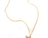 Cat Charmed Chain, gold meow feline bast fierce short brass cute