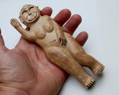 Large Northern Native American Artifact. Fossil Bone. Morph of a Human and Bear.