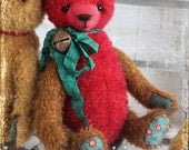 Artist Traditional Teddy Christmas Bear OOAK 9 inch