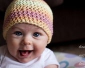 Baby Hat - 3-6 months - Rainbow Stripes