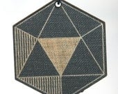 Geometry 2 -- laser-cut book cover necklace -- science geekery