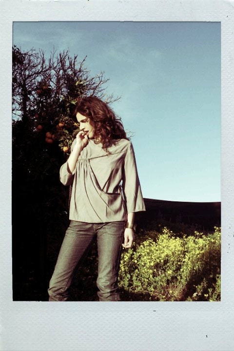 Gray Shirt, Designed Blouse, Designers Shirt, Ruffles, Stylish Women Shirt, Natural fabric