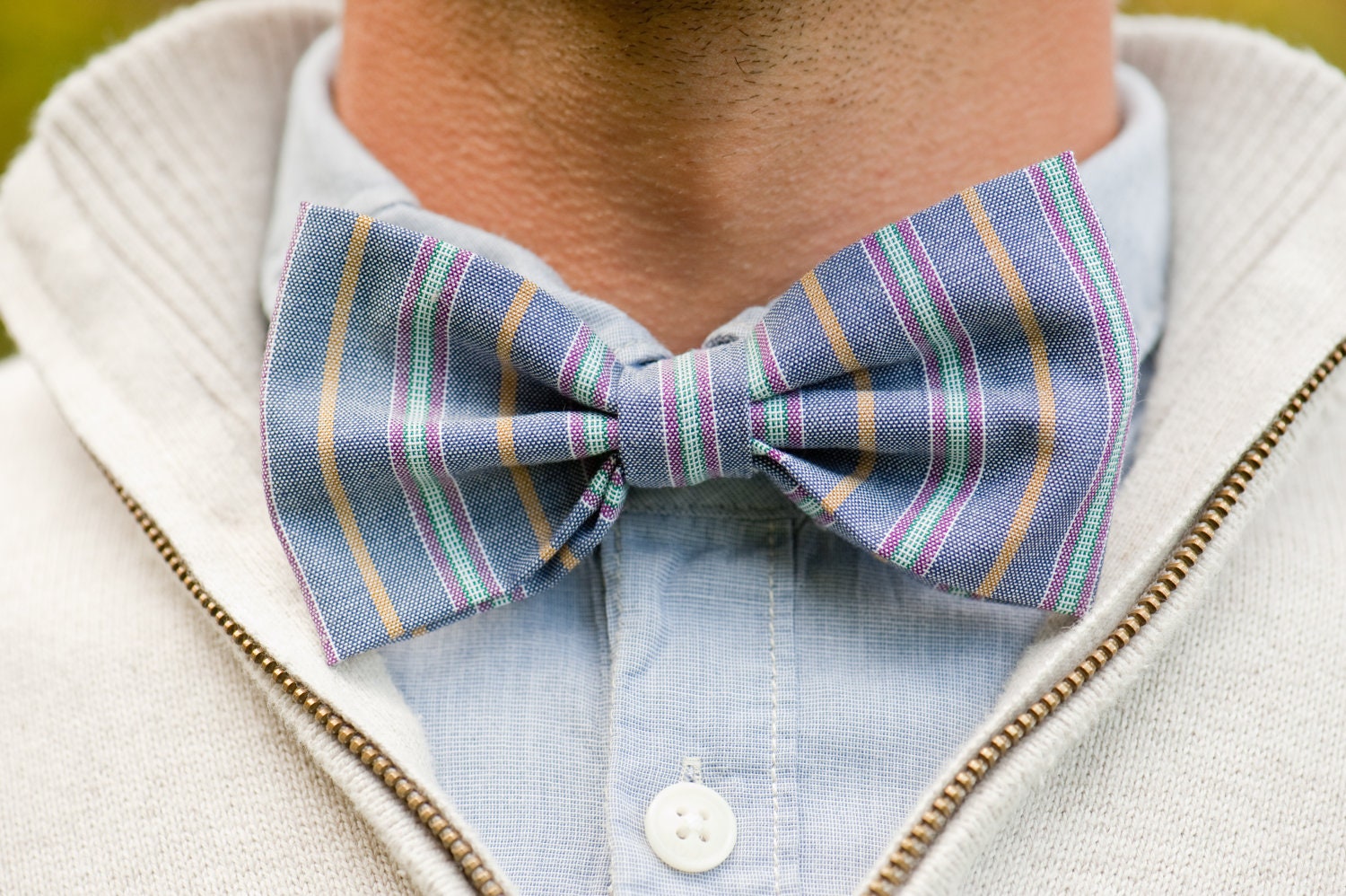 Prep League Striped Bow Tie