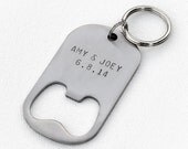 GIFT FOR GROOMSMEN - Personalized Key Chain Bottle Opener Steel - Wedding Best Man