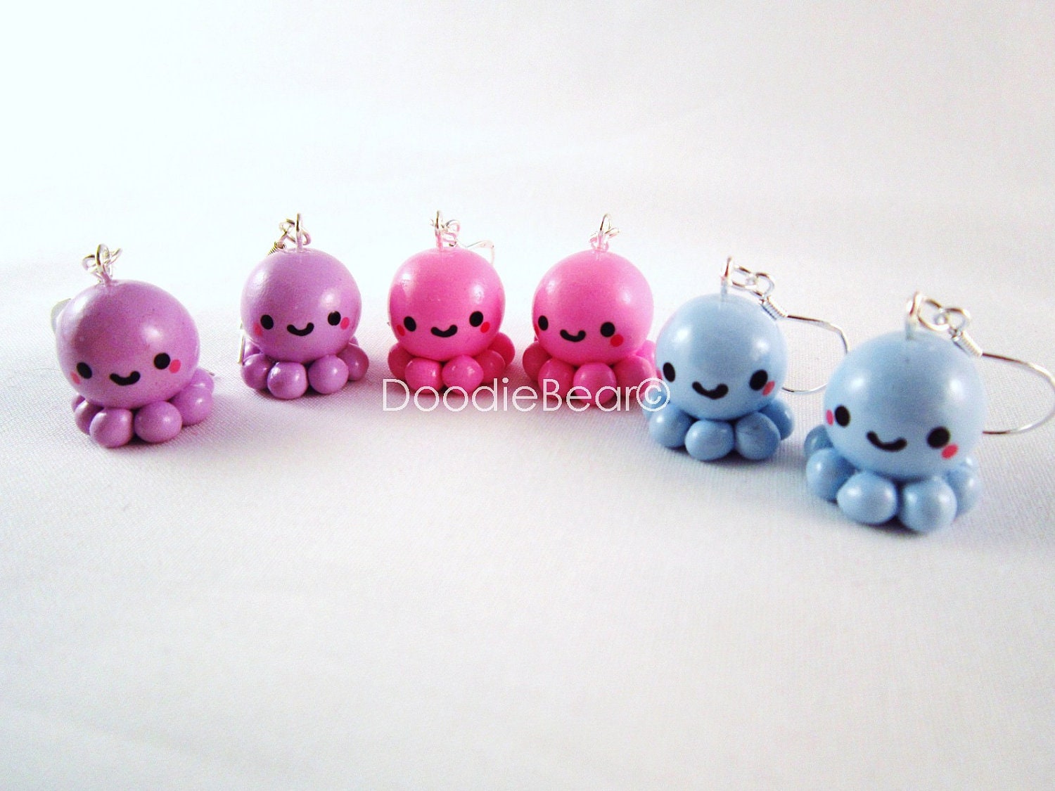 Octopus Kawaii Polymer Clay Earrings