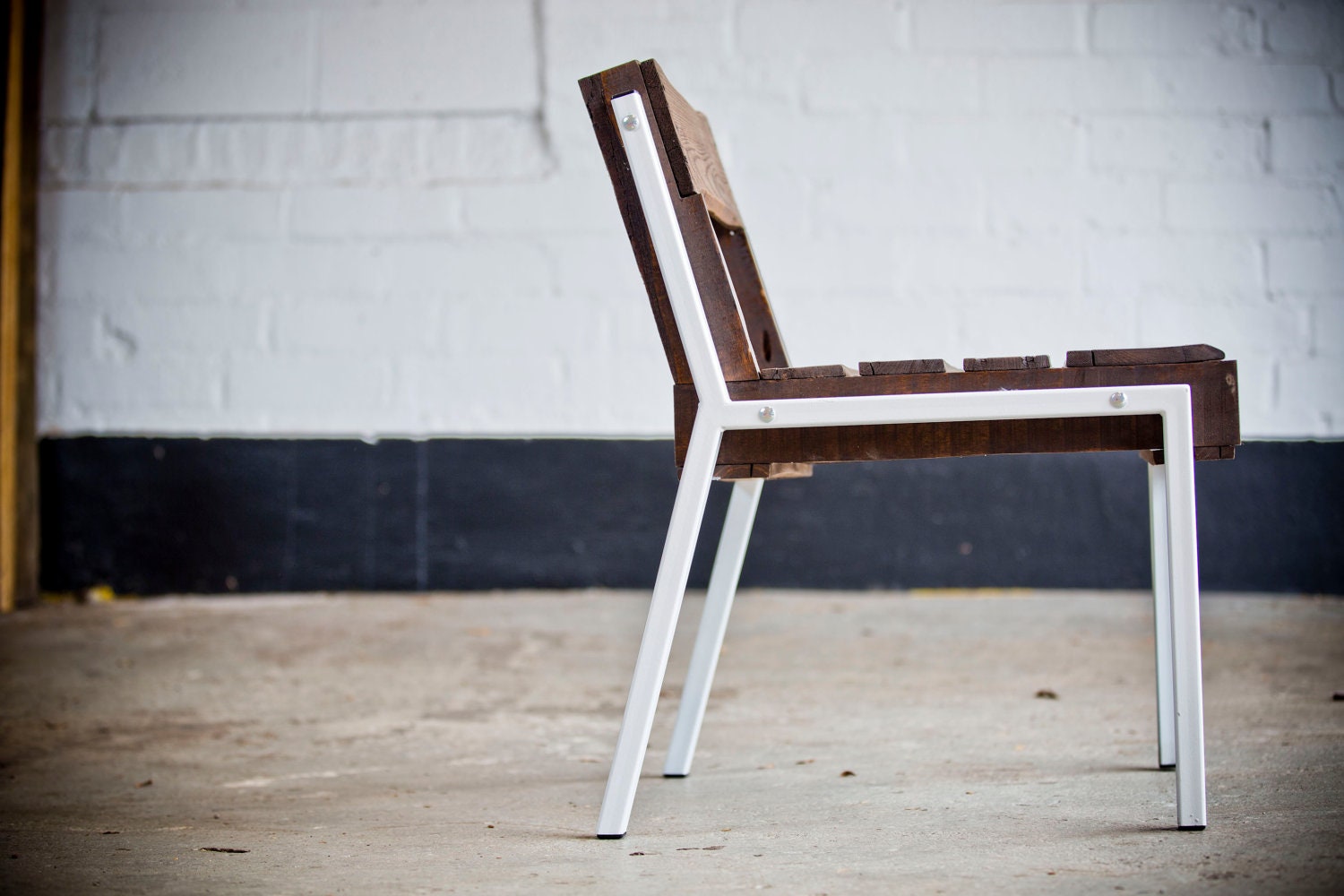 Open Back Pallet Chair - Steel Legs