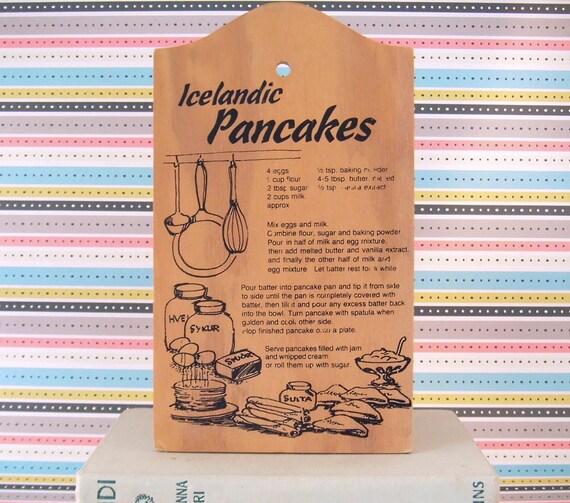 Vintage - Icelandic Pancakes Recipe Wall Hanging