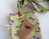 SALE Christmas Tote Bag Kids Gifts Red Green Reversible-Adoption Fundraiser