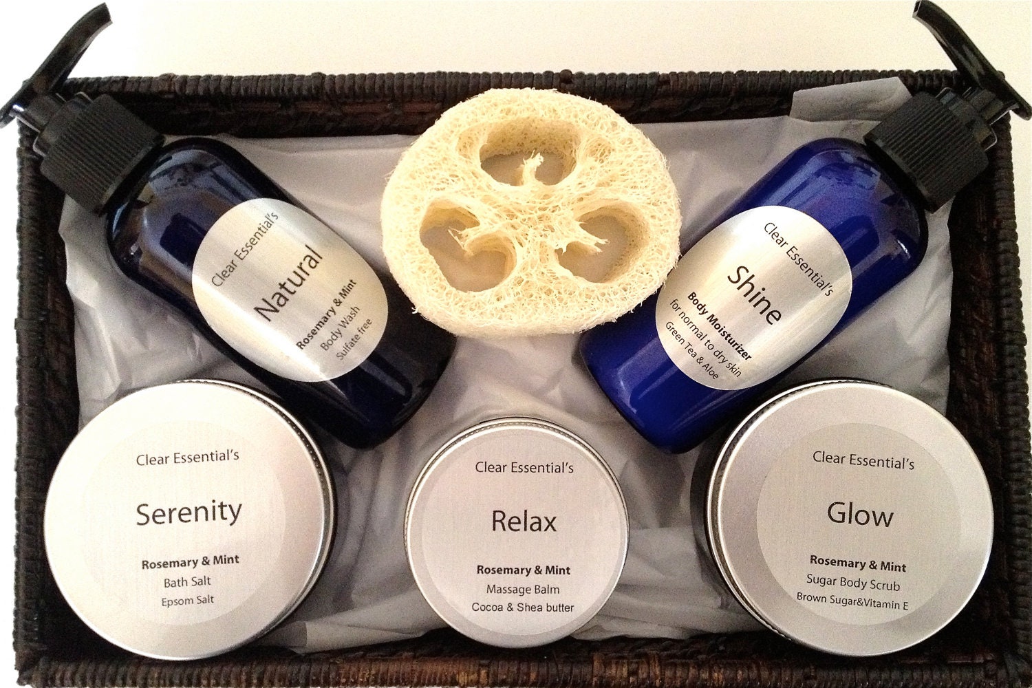 Bath Set Gift basket 5 bath treats for your skin