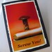 Photo Note Card - Screw You Greeting Card - Rustic Photography - Handmade Envelope - Rusty Screw Photo - Break up card