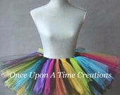 Adult Size Rainbow Punk Rock TuTu - Up To Ladies Size 14...Birthday, Photo Prop, Dress Up, Costume, Gift