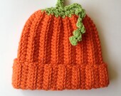 Pumpkin Beanie -  6-12 Months -  Ready to Ship
