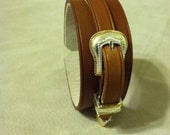 Custom leather Cuff " Meil Et Vanille" Carved Tooled Recycled Stitched Wristband Black Brown Cuff Rustic Jewelry OOAK Distressed Vintage
