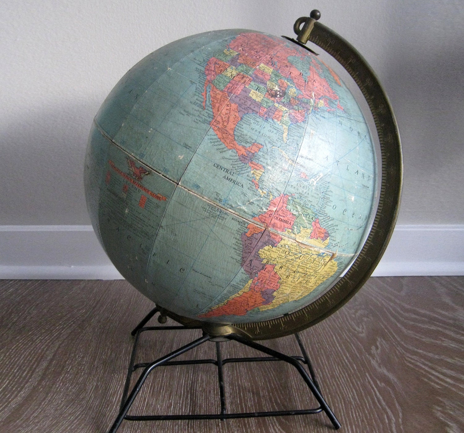 Mid Century 12 Inch Reference Globe by Replogle