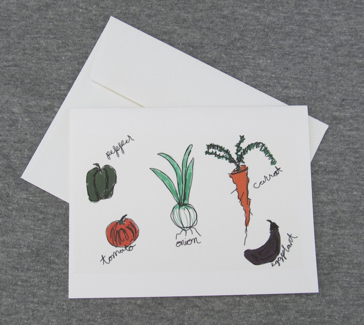 Fresh Veggies Greeting Card - Birthday, Invitation, Best Friend, or just a note