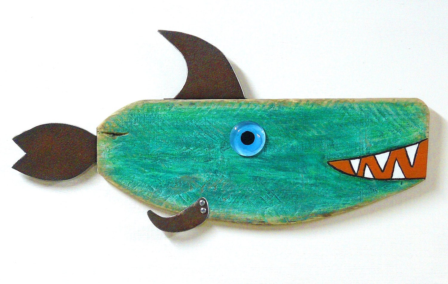 Whimsical driftwood fish sculpture, Paul ANCHOR 4