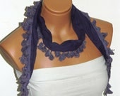 purple Scarves.Turkish Fabric Fringed tasseled Scarf ..bandana,headband,wedding,bridal,authentic, romantic,