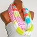 Infinity Scarf,Loop Scarf,Circle Scarf, textile Multi-color Scarf,Cowl Scarf,Nomad Cowl....striped scarf...