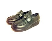 90s Leather Platform Shoes 8 - Calvin Klein Black Loafers 8 - Flatform Mules 8