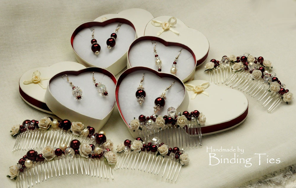 Wedding floral hairband pins clips aliceband with flowers, pearls and Swarovski crystals