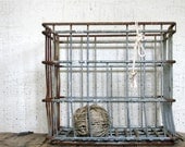 metal wire milk crate - urban farmhouse decor