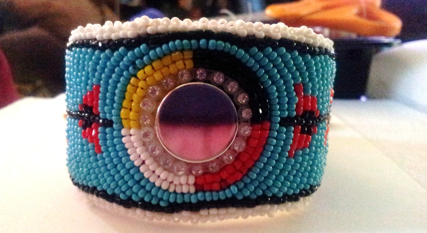 Beaded Cuff  'Medicine Wheel'