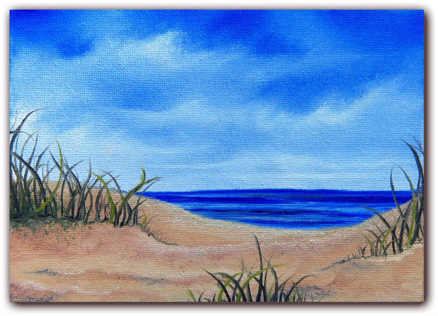 Beach Sunset Painting With Clouds - Sunset Beach - How to - Oil