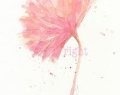 Fine art watercolor painting, flower art, TULIP WATERCOLOR PRINT, giclee print, flower interest 8x10