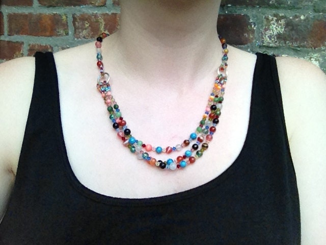 Multi-StoneTriple Strand of Color