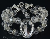Swarovski Crystal Bracelet, Bridal Bracelet, Wedding Jewellery, Mother of the Bride, Bridesmaid Bracelet, Formal, Prom, Bling Jewellery