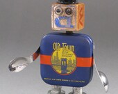 Found Object ROBOT SCULPTURE - Blockheaded Bob