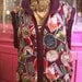 80s Vintage Retro Purple Plum Vest and or Jacket Detachable Sleeves 1980s Pop Art Paris Jacket 100 percent SILK Size Small Fits a Large