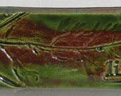 LIFE - Ceramic Nature Tile - EVERGREEN Art Glaze - Inspirational Art Piece